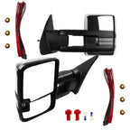 Set of 2 Chrome Heated Power Tow Side Mirrors for Toyota Tundra (2007–2015)