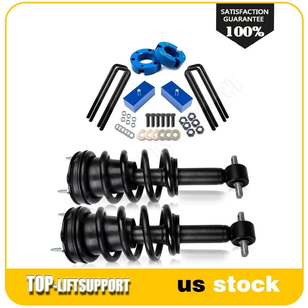 3" Front 2" Rear Leveling Kit with Complete Struts for Silverado Sierra GMC