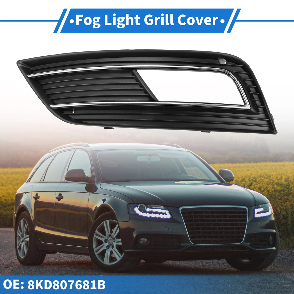 1pc Front Left Fog Light Grill for Audi A4 S4 (2013–2015) No. 8KD807681B ABS