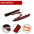 2X Red Lens LED Bumper Reflector Tail Lights for Chevy Camaro (2016–2023)
