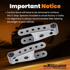 2"–3" Rear Lowering Drop Kit Shackles for Chevy Silverado 1500 (2007–2018)