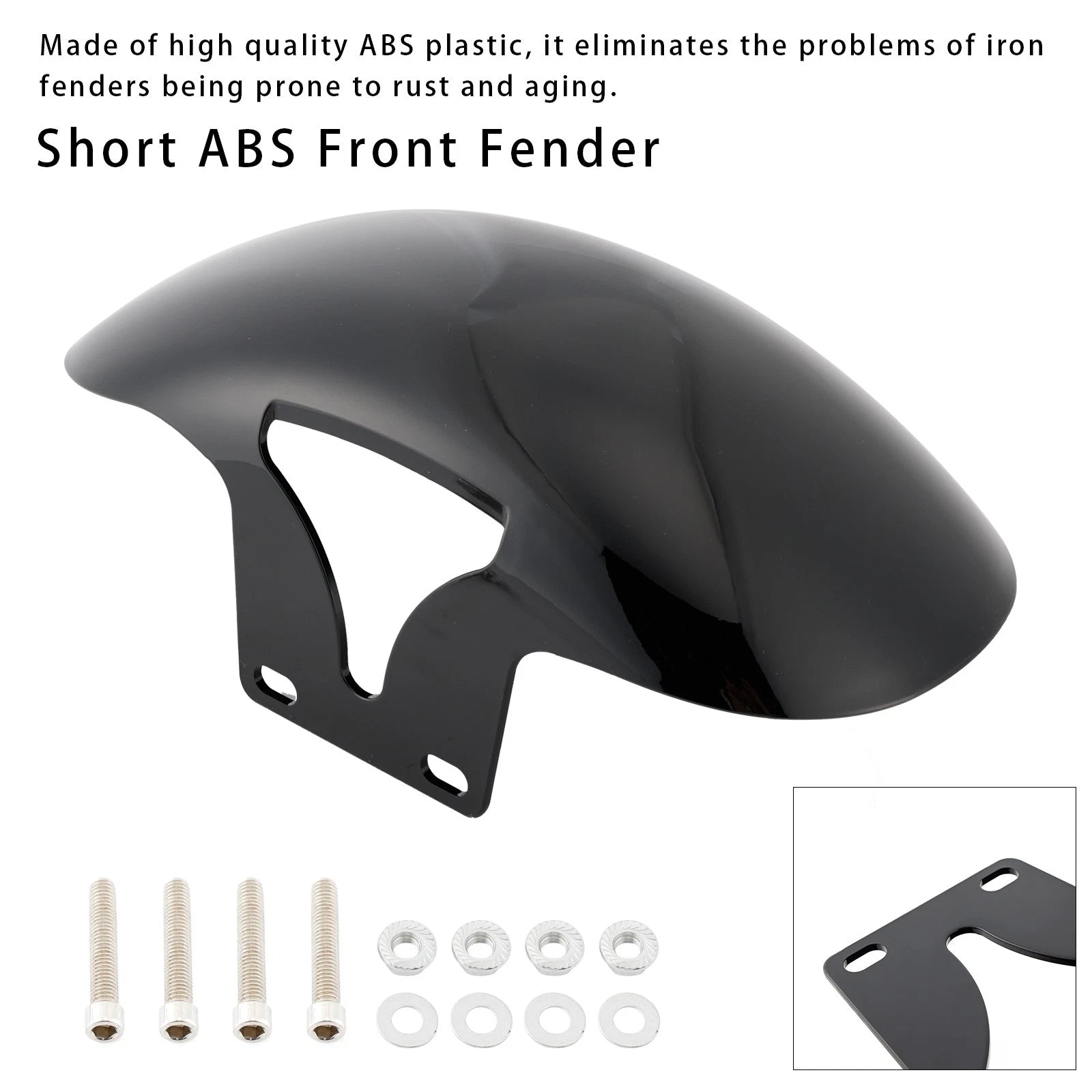 Short ABS Front Fender for Harley M8 Softail Fat Boy FLFB (2018–2024)