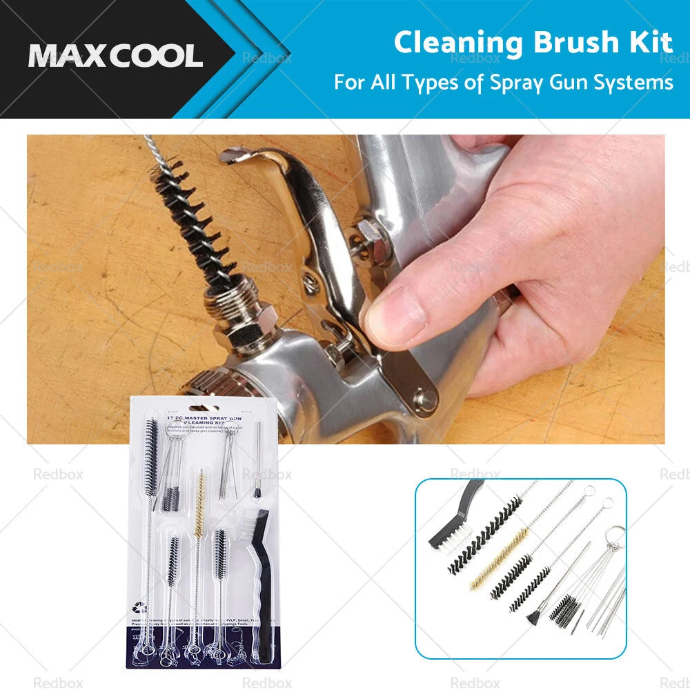 17PCS Spray Gun Cleaning Brush Kit for All Spray Gun Systems