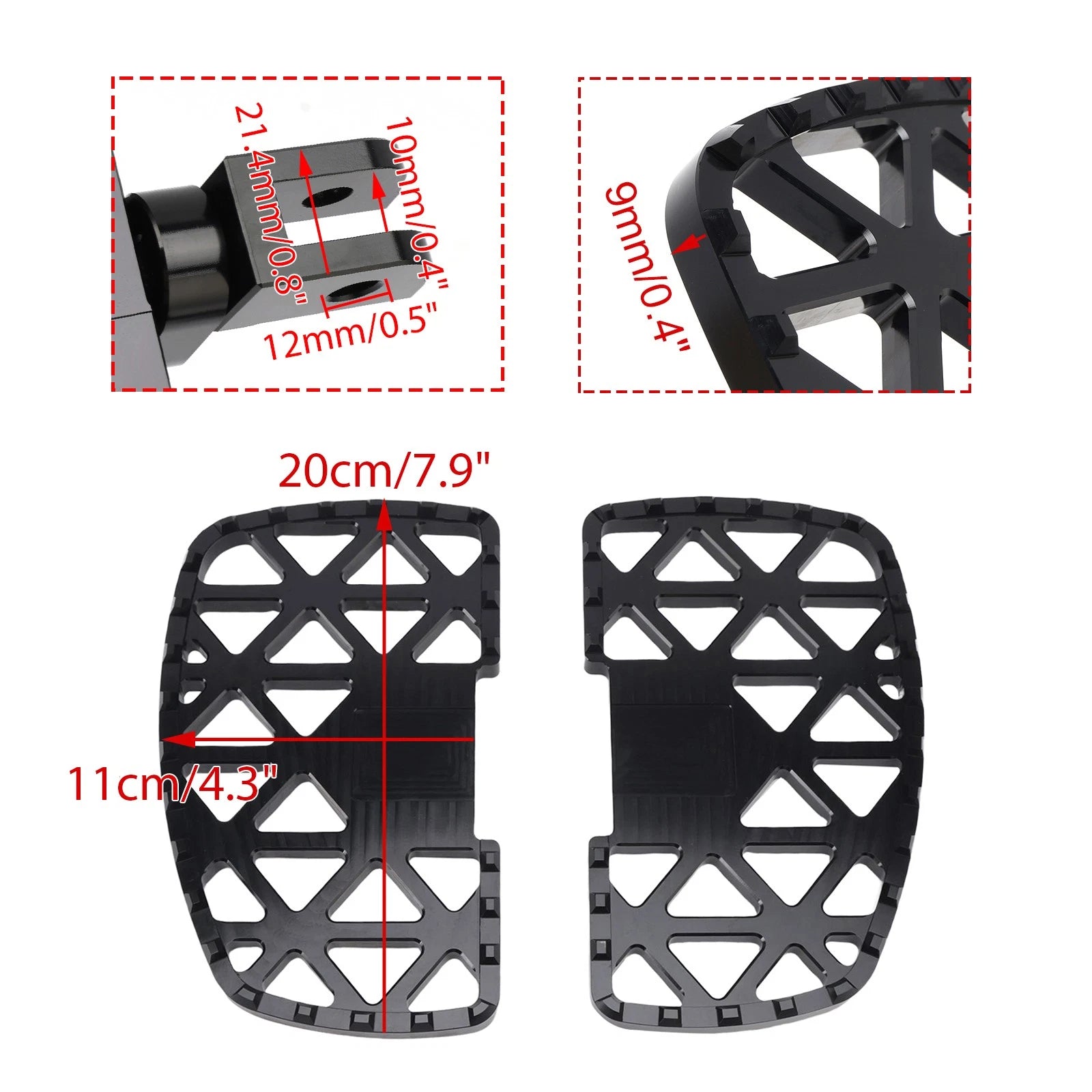 Front Footrests Foot Pegs for BMW R12 R12S (2024–2025)