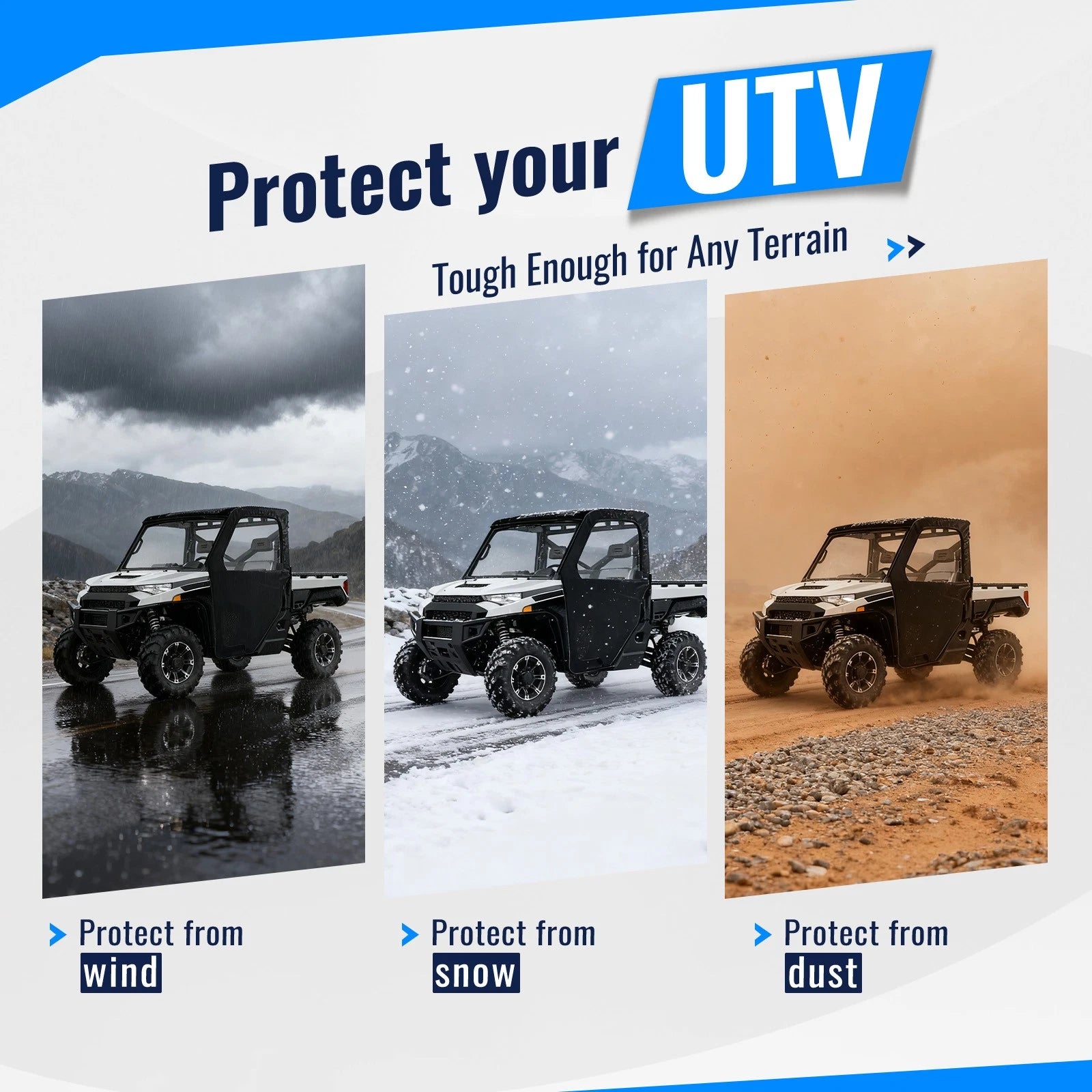 Soft Doors for Polaris Ranger 1000 / XP 1000 (2017–2024)