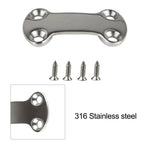 Set of 4 Tie Down Plate Cam Buckles for Marine Deck Hardware (316 Stainless Steel)