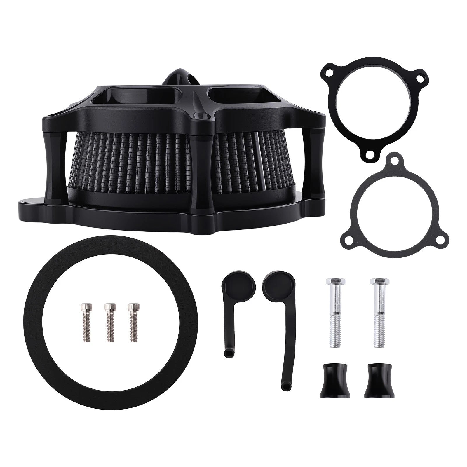 Air Intake Filter for Harley Touring Softail (2017–2023) - Black, Hardware Included
