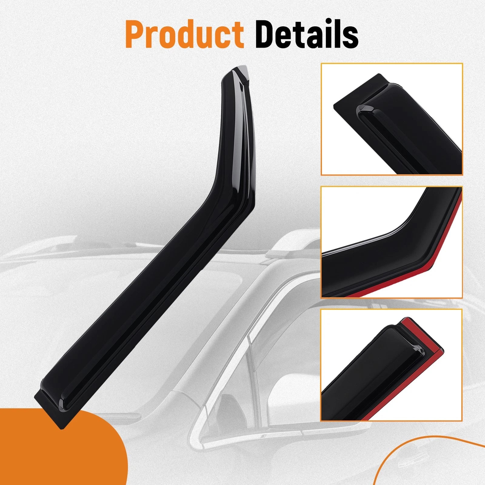 Set of 4 Vent Rain Guards Window Visor for Hyundai Venue (2020–2024) 1.8mm Adhesive