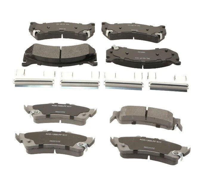 Set of 4 Semi-Metallic Brake Pads for Chevy Astro GMC Safari Sierra 1500 (1995–2005)