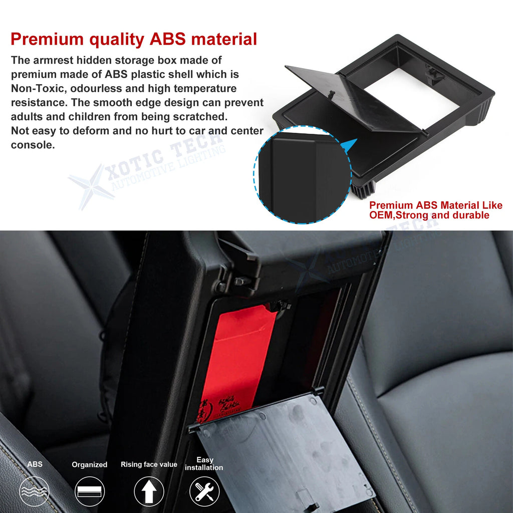 Hidden Under-Armrest Storage Organizer Tray for Honda Accord (2018-2022)