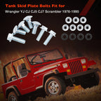 7 Kit Gas Tank Skid Plate Bolts for Jeep Wrangler YJ CJ5 (1976–1995)