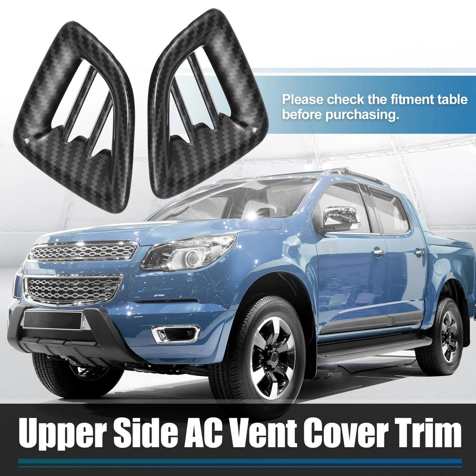 2pcs Black Dashboard Upper Side Air Vent Cover for Chevrolet Colorado (2015–2022)