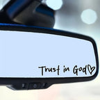 Rearview Mirror Stickers for Car and Motorcycle (Trust in God)
