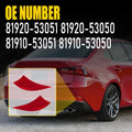Bumper Reflector Light Set for Lexus IS250 IS350 (2006–2013) 81910-53051 81920-53051