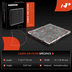2-Pack Activated Carbon Cabin Air Filter for Scion tC (2005-2010)