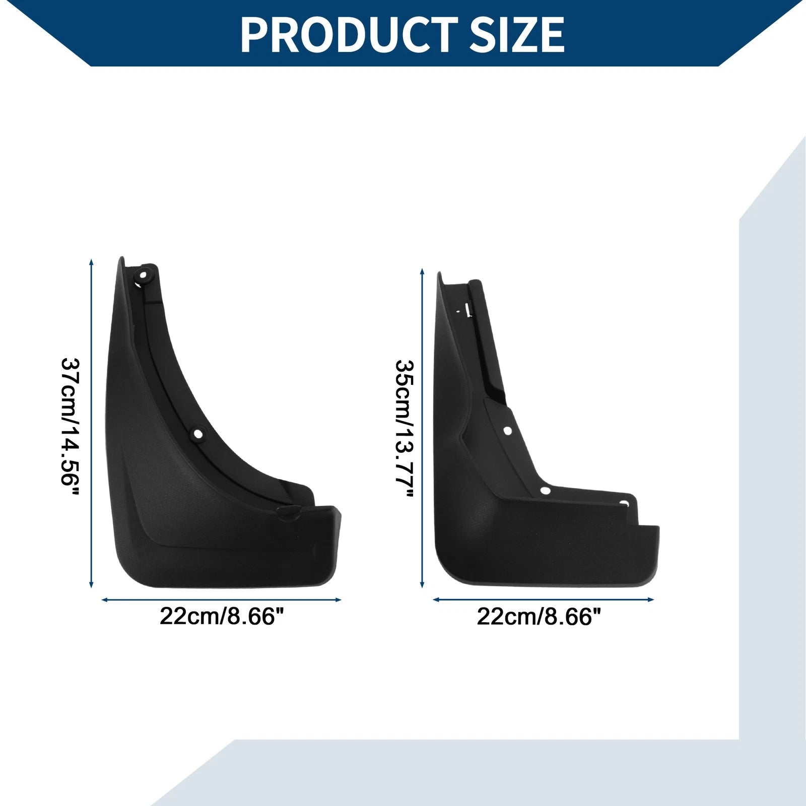 Set of 2 Mud Flaps Splash Guards for Mercedes-Benz GLS (2019–2020)