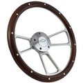 Steering Wheel Wood Grip Bowtie Horn for 1970–1973 Chevrolet C10 GMC