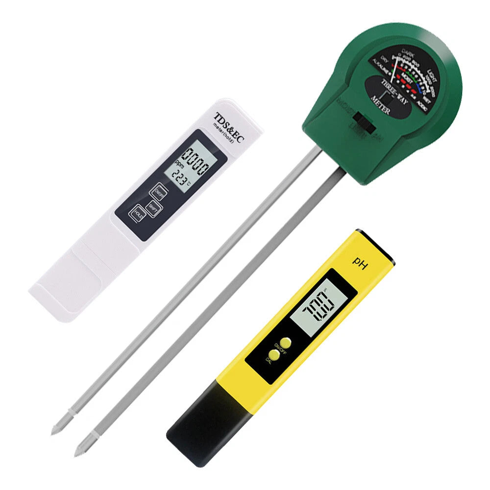 3-in-1 PH Meter TDS PPM Soil Tester for Home Garden Use
