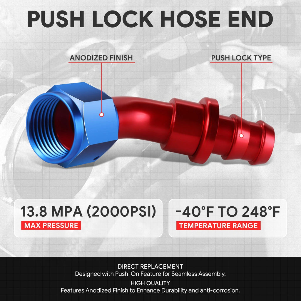 AN12 45 Degree Swivel Oil/Fuel Line Hose End Fitting for Universal