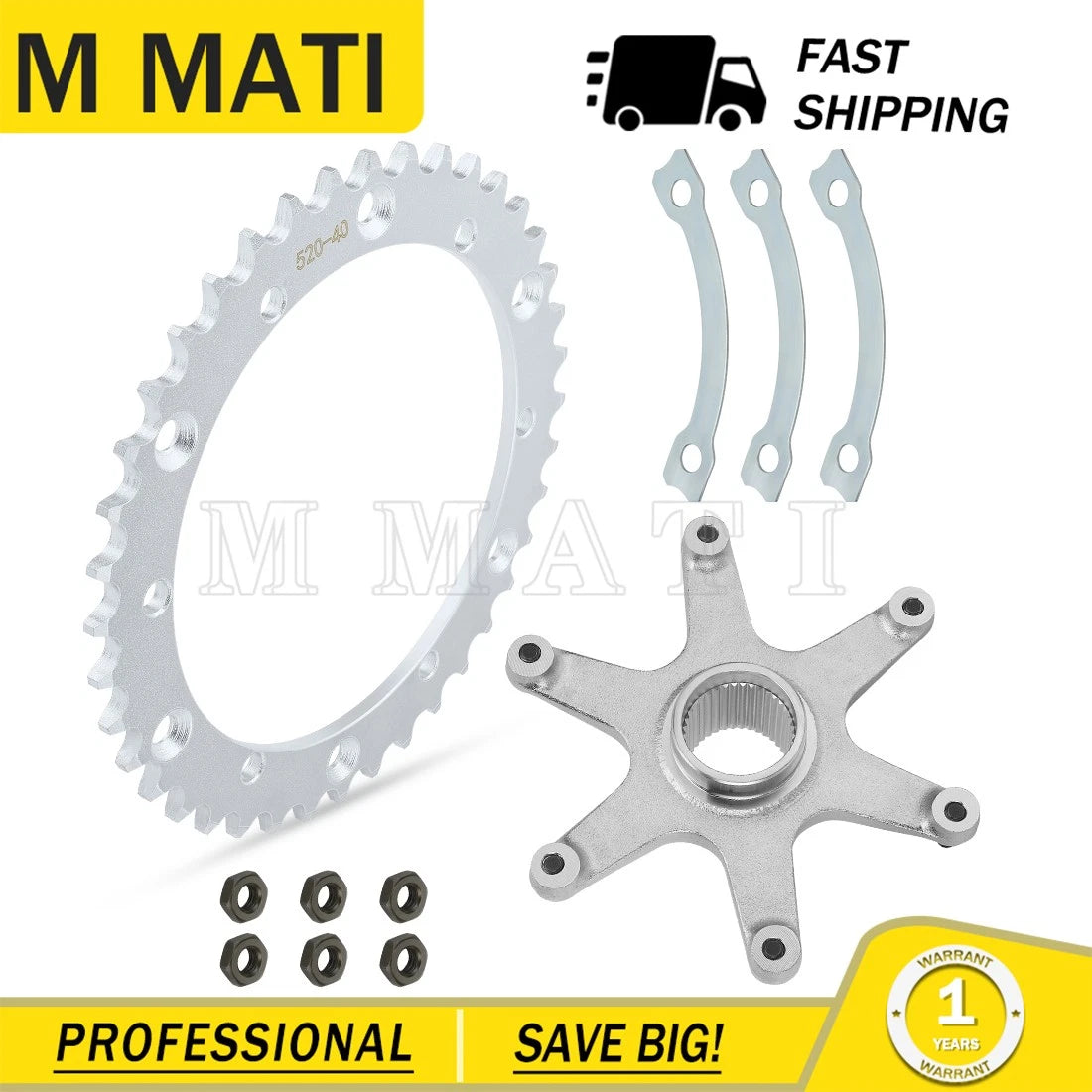 Rear Sprocket for Yamaha Raptor 660R (2001–2005) 2XJ-25440-21-00 5LP-25386-00-00