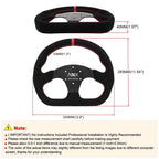 13" Suede Steering Wheel for Logitech G25 G27 G29 G920 (Adapter Plate Included)