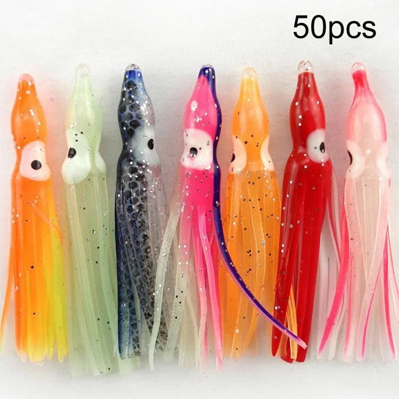 Glow in the Dark Soft Bait Fishing Lure for Octopus (50/100)