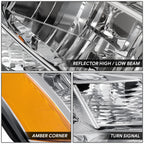 Right Driver Side Headlight for Ford Focus (2008–2011) Chrome Factory Style