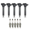 Set of 5 Ignition Coils & NGK Laser Platinum Spark Plugs for VW Golf Jetta (L5)
