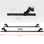 HTTMT SR1001 56" Roof Rack System for Vehicles Rain Gutters (130 lb Capacity)
