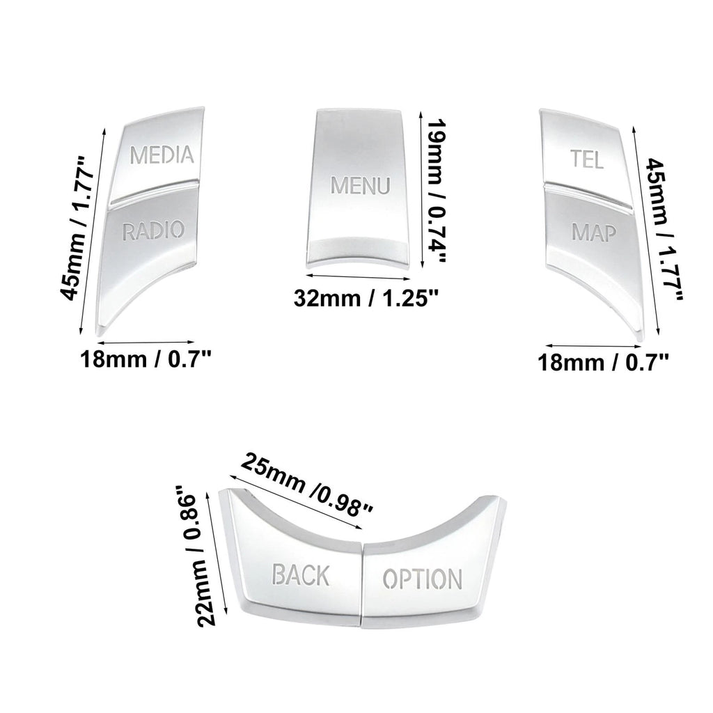 5 Pcs Button Trim for BMW 1 2 3 5 Series X1 X3 X5 (2010–2020)