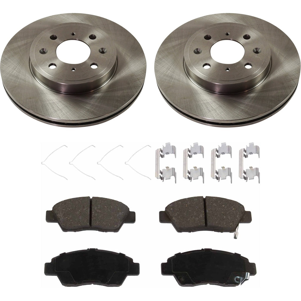 Front Brake Disc Rotors and Pads Kit for Honda Fit (2015–2020)