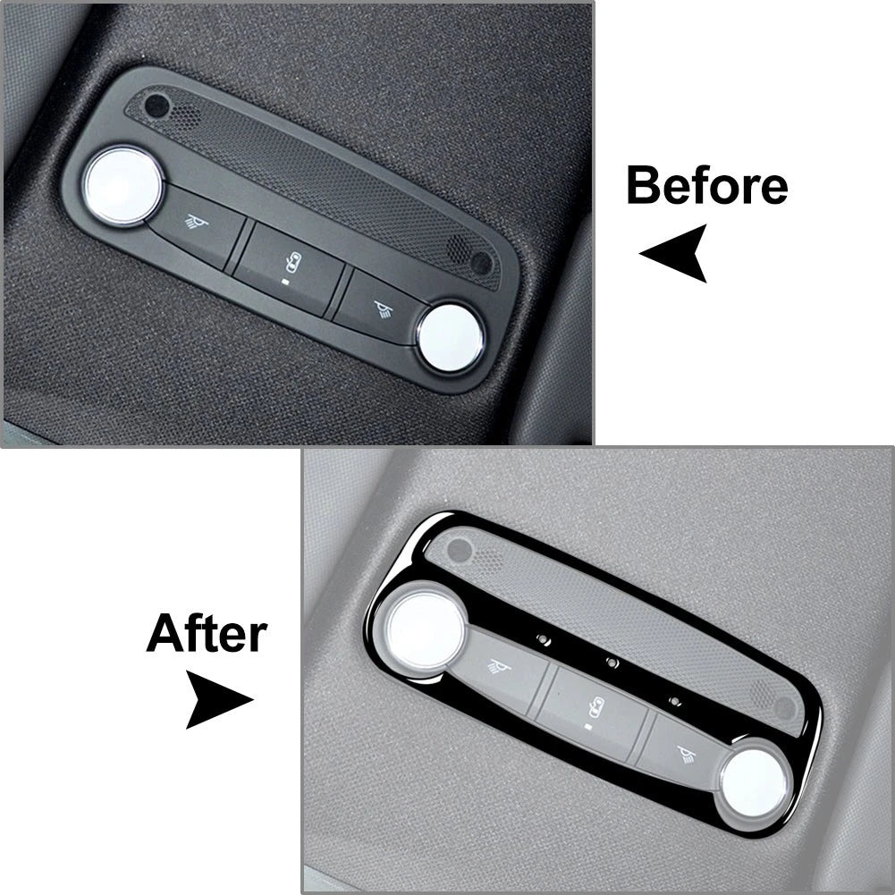 Roof Reading Light Frame Cover for Audi TT TTS TTRS (2008–2014) Piano Black