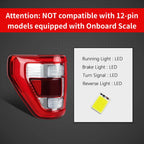 Full LED Tail Light for Ford F-150 (2021–2023) Chrome with Blind Spot