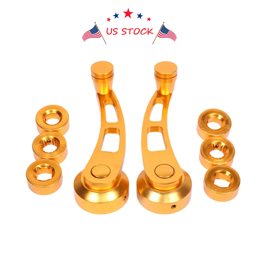 Set of 2 Aluminum Window Crank Handles for Universal Fit