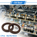 2X Oil Seal Rotary Shaft Seal FKM Rubber 50x70x10mm for Various Models