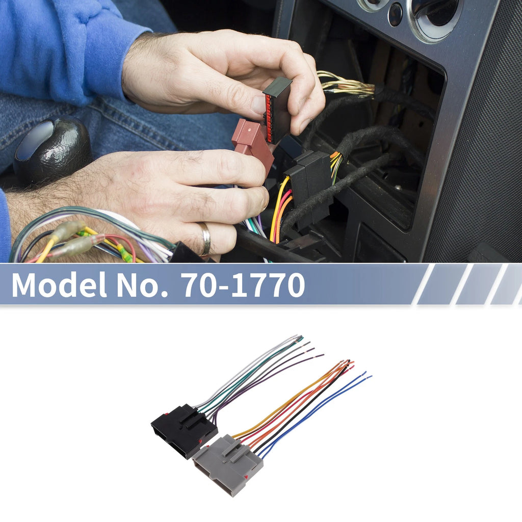 Set of 2 Car Stereo CD Player Wiring Harness 70-1770 for Ford Aerostar (1985–1997)