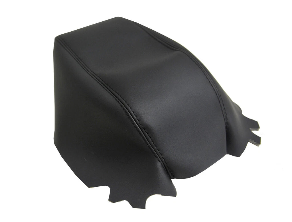 Center Console Lid Armrest Cover for Jeep Compass (2017–2020) Black PVC Leather