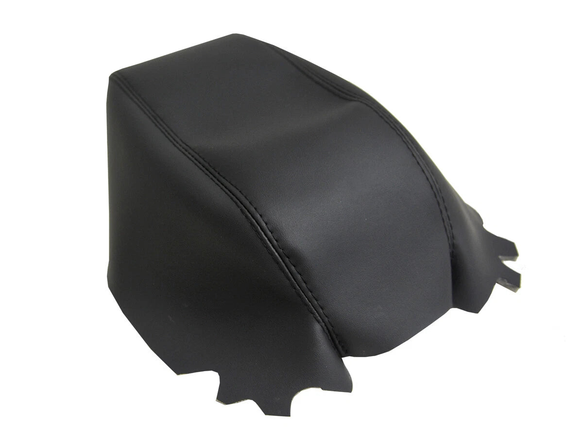 Center Console Lid Armrest Cover for Jeep Compass (2017–2020) Black PVC Leather