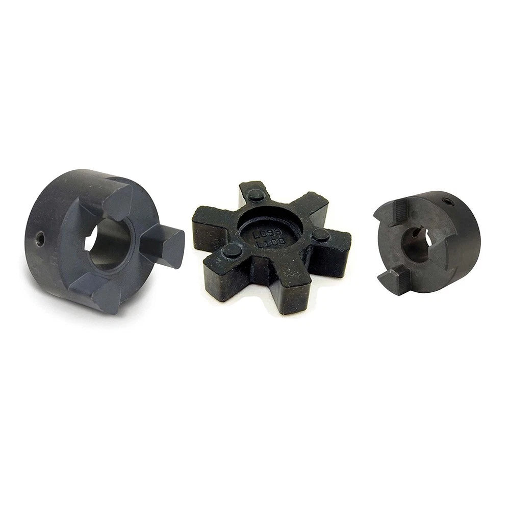 Set of 2 L100 L-Jaw Couplers 5/8" & 1 3/8" with Rubber Insert