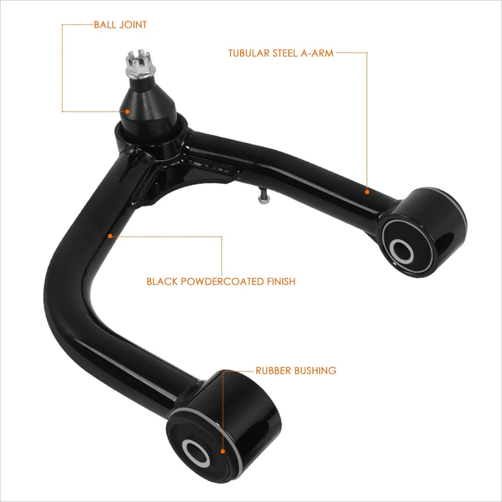 2X Front Upper Tubular Control Arms for Toyota Sequoia Tundra (2007–2022)