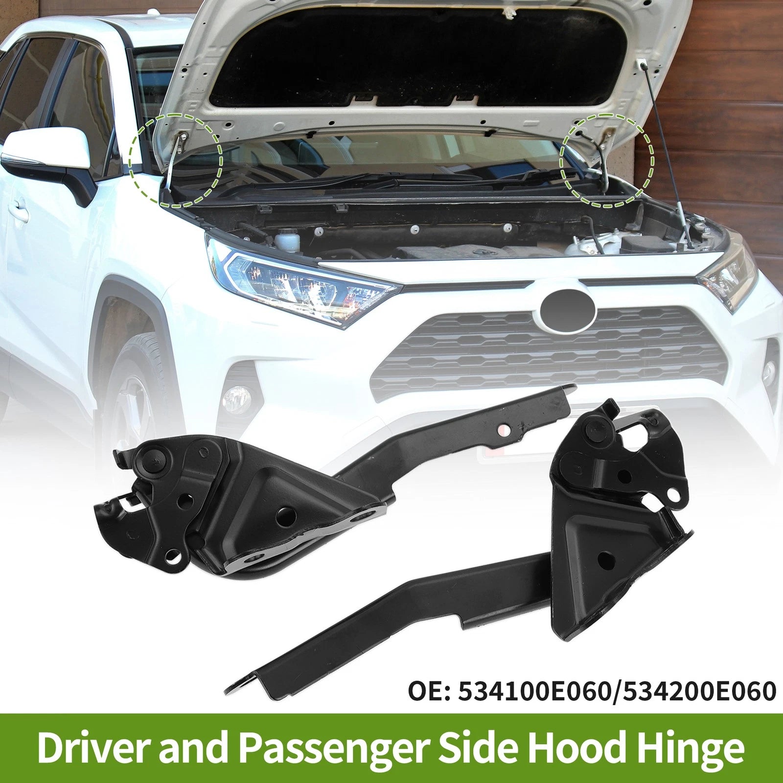 Hood Hinges Set of 2 for Toyota Highlander (2008–2013) No. 534100E060