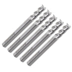 Set of 5 Aluminum 3/16" 3 Flute Carbide End Mills