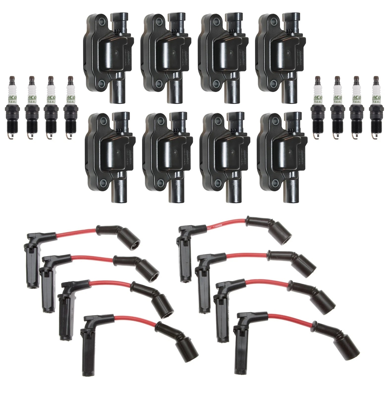Set of 8 Ignition Wires & 8 Spark Plugs for Buick Chevy GMC V8