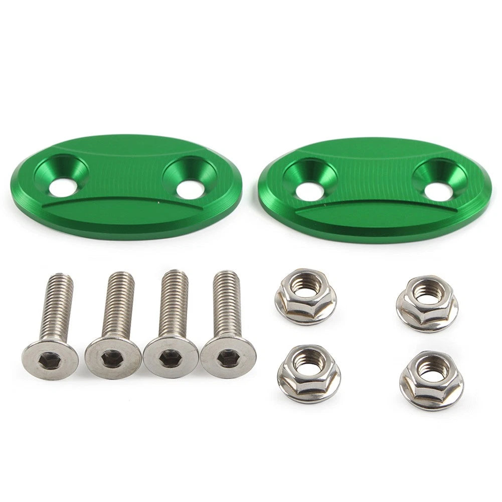 2pcs Rearview Mirror Block Off Base Plates for BMW S1000RR (2009–2018) Green