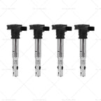 Set of 4 Ignition Coils for VW Golf Jetta Amarok Audi Q3 Q5 TT S3 (1.8L 2.0L)