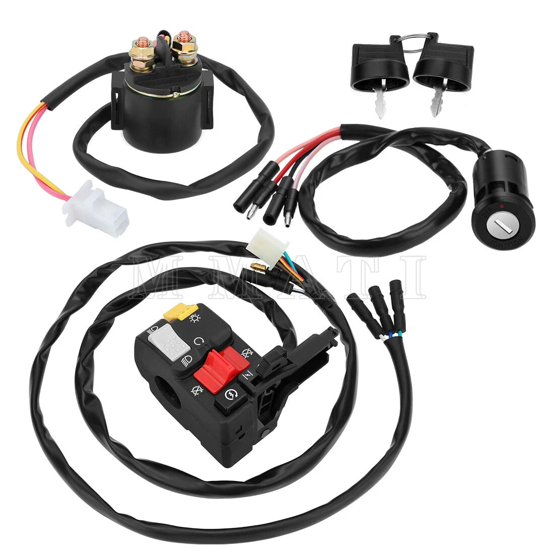 Handlebar Ignition Key Switch w/Relay for Honda FourTrax 300 TRX300 FW (1996–2000)