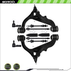 10Pcs Front Control Arm, Ball Joint, Tie Rod End, Sway Bar for Ram 1500 (2011–2012)