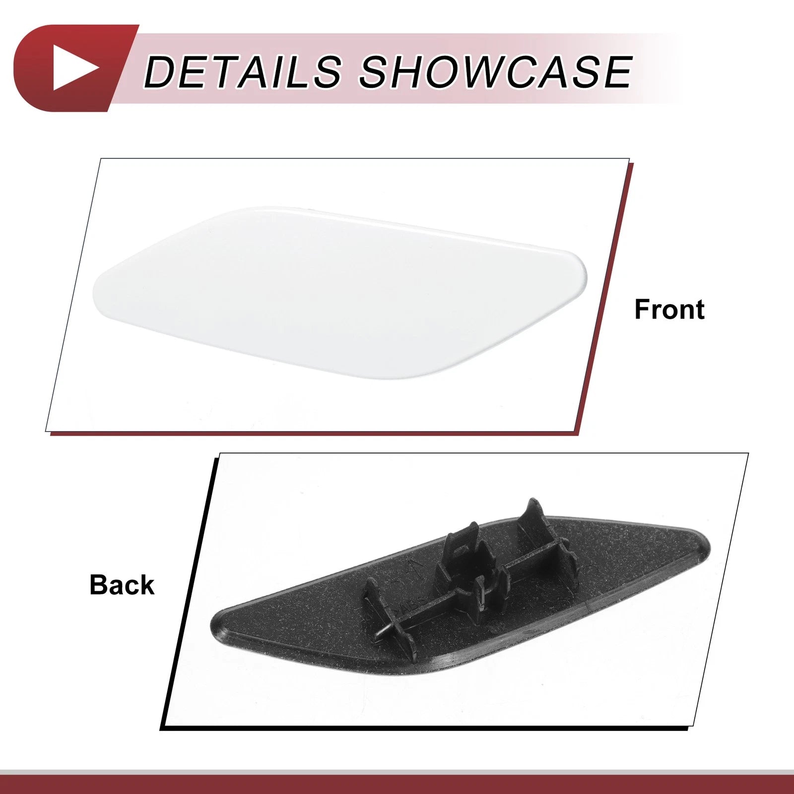 Front Left Washer Nozzle Cover Cap for Lexus ES300h (2019–2022) White