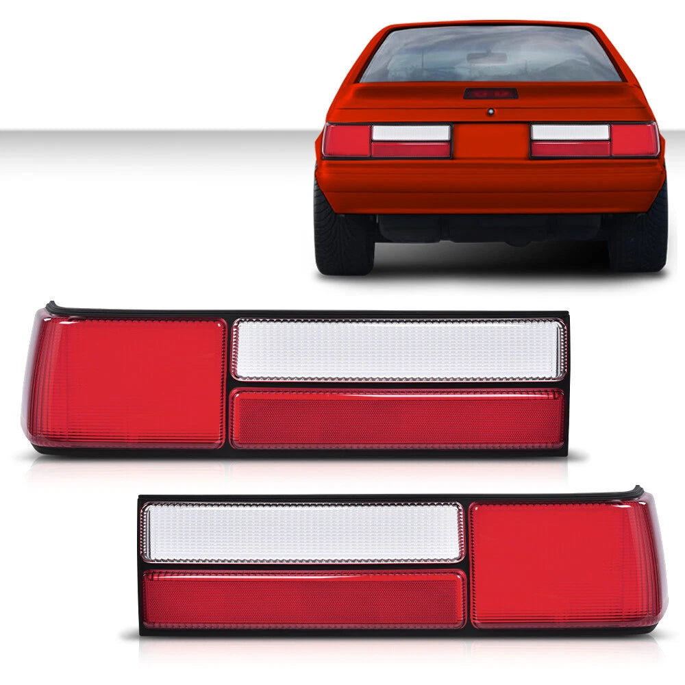 Set of 2 Tail Light Lenses for Ford Mustang (1987–1993)