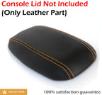 PVC Leather Console Armrest Cover for Ford Mustang (1994–2004) - Orange Stitch